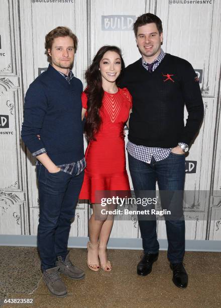 Olympians Charlie White, Meryl Davis, and Tim Morehouse attend the Build Series at Build Studio on February 22, 2017 in New York City.