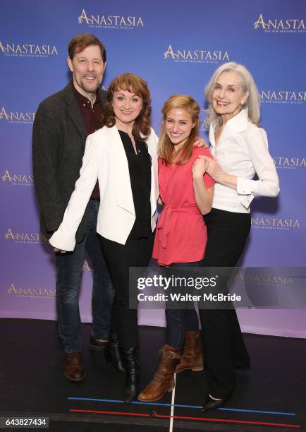 John Bolton, Caroline OÕConnor, Christy Altomare and Mary Beth Peil attend the ''Anastasia' Cast Photo Call at the New 42nd Street Studios on...