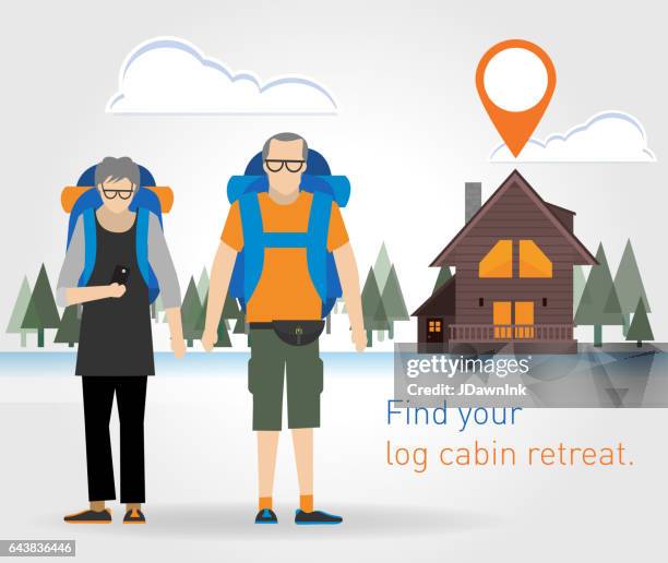 ilustrações de stock, clip art, desenhos animados e ícones de non traditional travel accommodations - baby boomer