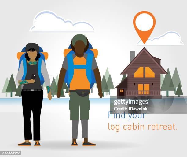 non traditional travel accommodations - baby boomer stock illustrations