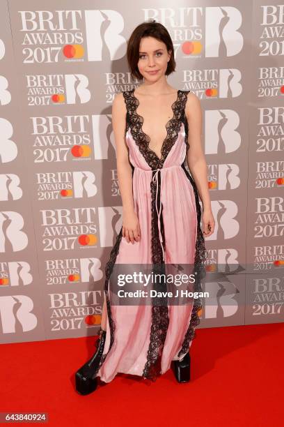 Billie JD Porter attends The BRIT Awards 2017 at The O2 Arena on February 22, 2017 in London, England.