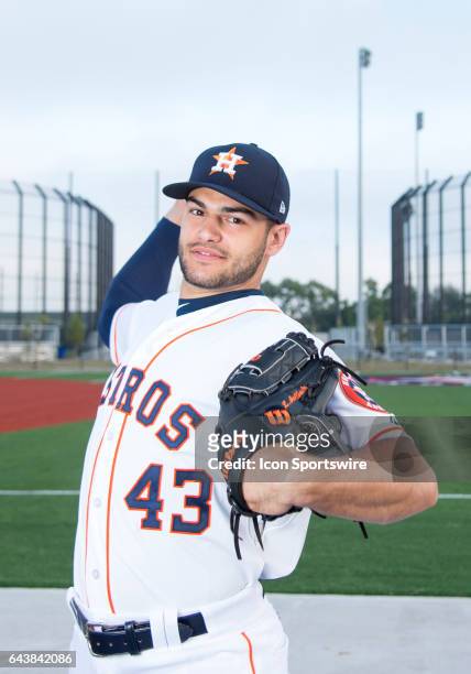 Houston Astros Pitcher Lance McCullers poses for a portrait during Houston Astros Photo Day at The Ballpark of the Palm Beaches on February 19, 2017...