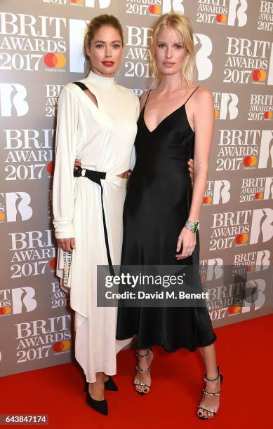 Doutzen Kroes and Caroline Winberg attendsThe BRIT Awards 2017 at The O2 Arena on February 22, 2017 in London, England.