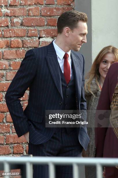 Tom Hiddleston arrives at the Gucci show during Milan Fashion Week Fall/Winter 2017/18 on February 22, 2017 in Milan, Italy.