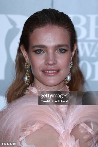 Natalia Vodianova attends The BRIT Awards 2017 at The O2 Arena on February 22, 2017 in London, England.