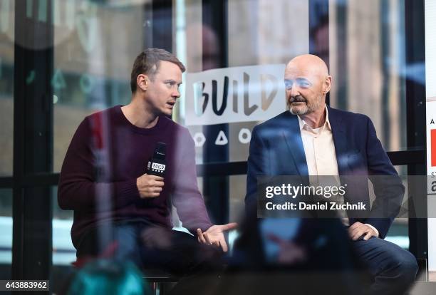 Terry O'Quinn and Michael Dorman attend the Build Series to discuss 'Patriot' at Build Studio on February 22, 2017 in New York City.