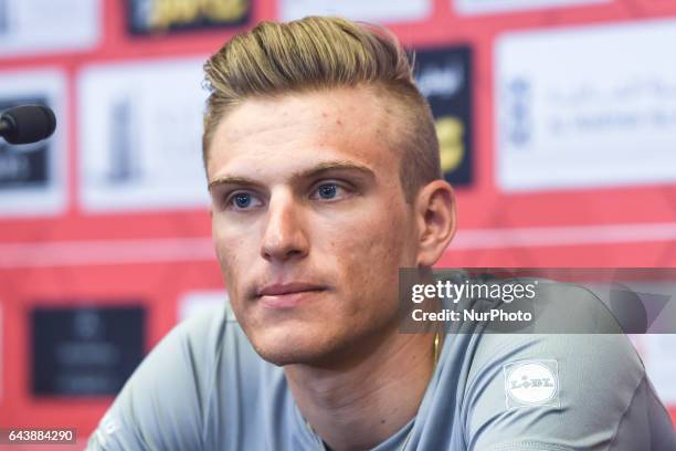 Germany's Marcel Kittel from from Quick-Step Floors, during a Top Riders press conference at the Yas Viceroy Abu Dhabi hotel. On Wednesday, February...