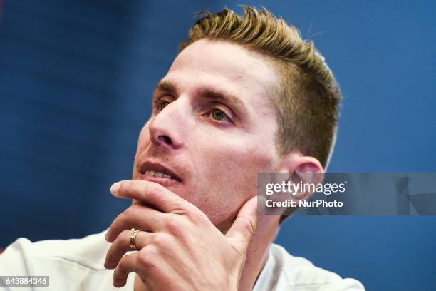 Portugal's Rui Costa from the UAE Team Emirates, during a Top Riders press conference at the Yas Viceroy Abu Dhabi hotel. On Wednesday, February 22...