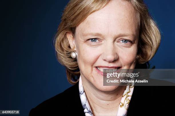 President and CEO of Hewlett-Packard, Meg Whitman is photographed for Fortune Magazine in 2004 in Berlin, Germany.