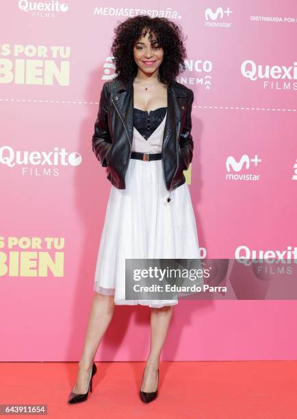 Actress Montse Pla attends the 'Es por tu bien' premiere at Capitol cinema on February 22, 2017 in Madrid, Spain.