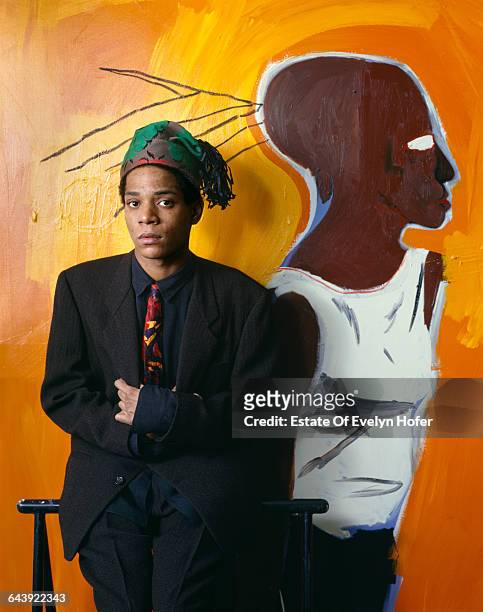 American artist Jean-Michel Basquiat , New York, 1985 .