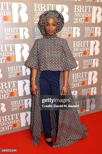 Julie Adenuga attends The BRIT Awards 2017 at The O2 Arena on February 22, 2017 in London, England.