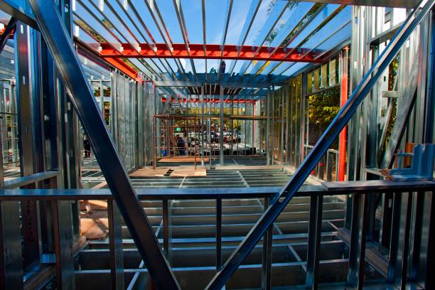 On 3/14/2013 the steel framing continues to be assembled over the foundation on the Begley's new home. Steel, while not a common material for...