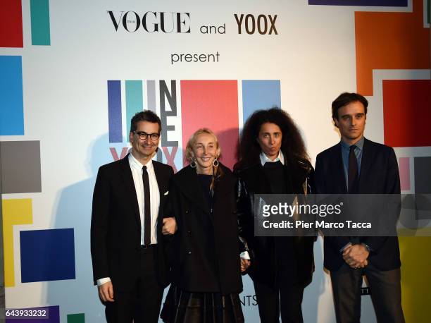 Federico Marchetti, Carla Sozzani and Sara Maino and Emanuele Farnetti attend Next Talents Vogue during Milan Fashion Week FW17 on February 22, 2017...