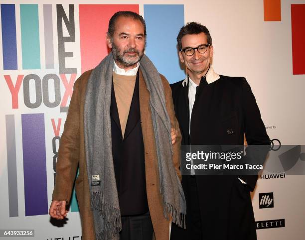 Remo Ruffini and Federico Marchetti attend Next Talents Vogue during Milan Fashion Week FW17 on February 22, 2017 in Milan, Italy.