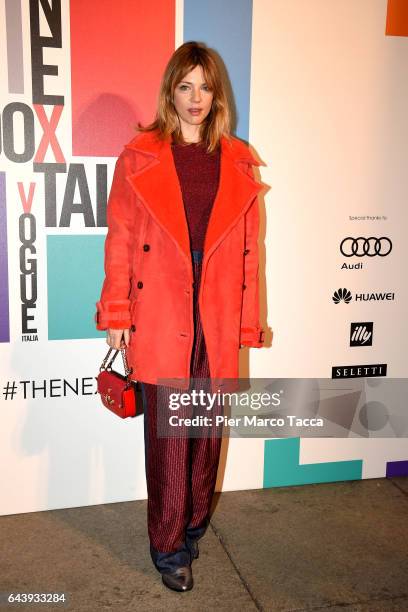 Gaia Trussardi attends Next Talents Vogue during Milan Fashion Week FW17 on February 22, 2017 in Milan, Italy.