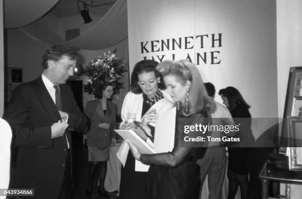 Robert Trump, Chessy Raynor, Blaine Trump attend the Lenox Hill Neighborhood Association Party in April 1990 in New York, New York.