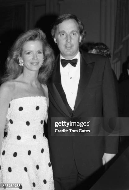 Couple Blaine Trump and Robert Trump attend the PEN American awards dinner at the Pierre Hotel in May 1988 in New York, New York.