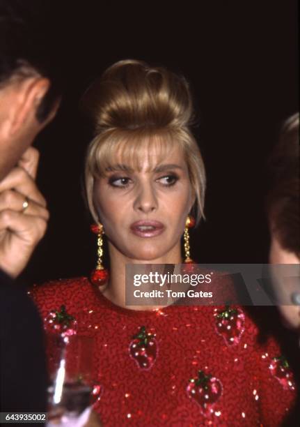 Ivana Trump attends a benefit at Manhattan Center for Dance Theater of Harlem in June 1990 in New York, New York.