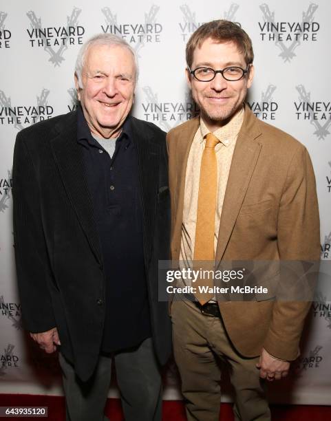 John Kander and Greg Pierce attend the opening night performance of the Vineyard Theatre's 'Kid Victory' at the Vineyard Theatre on February 22, 2017...