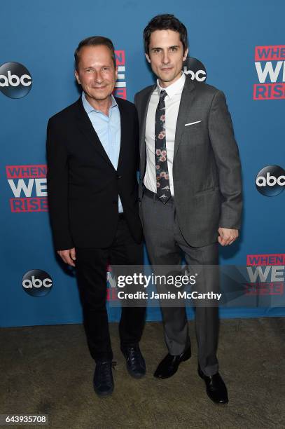 Richard Socarides and Charles Socarides attend the "When We Rise" New York Screening Event at The Metrograph on February 22, 2017 in New York City.