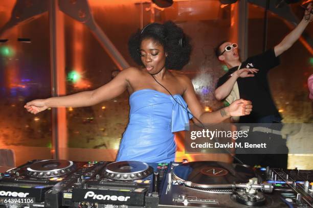 Clara Amfo DJs at the Universal Music BRIT Awards After-Party 2017 hosted by Soho House and BACARDI Rum at 180 The Strand on February 22, 2017 in...