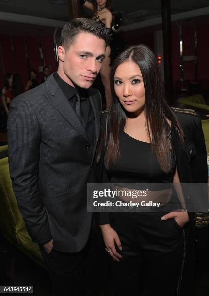 Actor Colton Haynes attends Vanity Fair and L'Oreal Paris Toast to Young Hollywood hosted by Dakota Johnson and Krista Smith at Delilah on February...