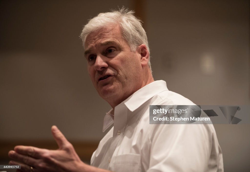 Rep. Tom Emmer (R-MN) Holds Town Hall Meeting In His Home District Outside Of St. Paul, Minnesota