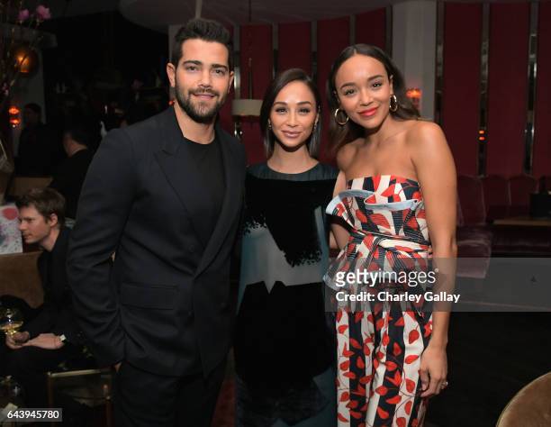 Actors Jesse Metcalfe, Cara Santana and Ashley Madekwe attend Vanity Fair and L'Oreal Paris Toast to Young Hollywood hosted by Dakota Johnson and...