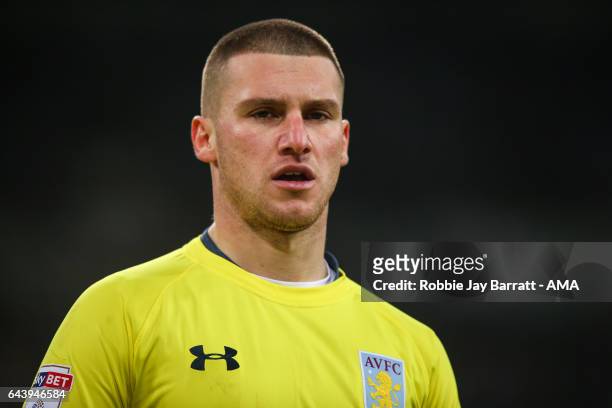 Sam Johnstone of Aston Villa during the Sky Bet Championship match between Newcastle United and Aston Villa at St James' Park on February 20, 2017 in...