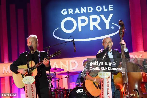 Jamie Dailey and Darrin Vincent of Dailey and Vincent perform during CRS 2017 Day 1 on February 22, 2017 in Nashville, Tennessee.