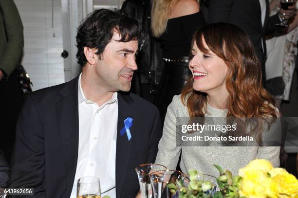 Actors Ron Livingston and Rosemarie DeWitt attend Vanity Fair and Barneys New York Private Dinner in Celebration of "La La Land" at Chateau Marmont...