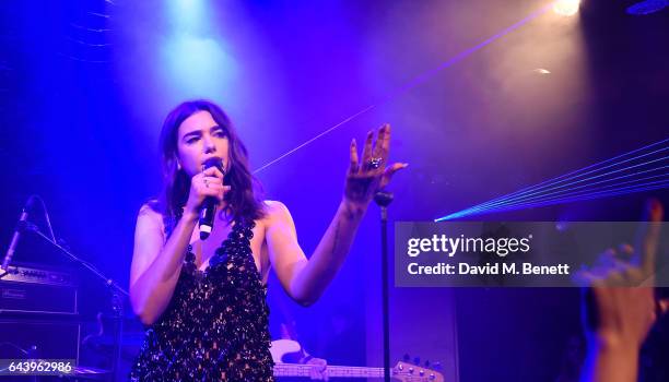 Dua Lipa attends The Warner Music & Ciroc Brit Awards After Party on February 22, 2017 in London, England.