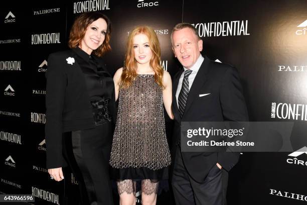 Group Publisher Alison Miller, Actress Ellie Bamber, and Editor in Chief Spencer Beck attend the Los Angeles Confidential magazine and CIROC...