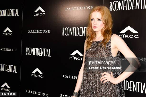 Ellie Bamber attends the Los Angeles Confidential magazine and CIROC Ultra-Premium Vodka party to celebrate the Spring Oscars issue with Janelle...