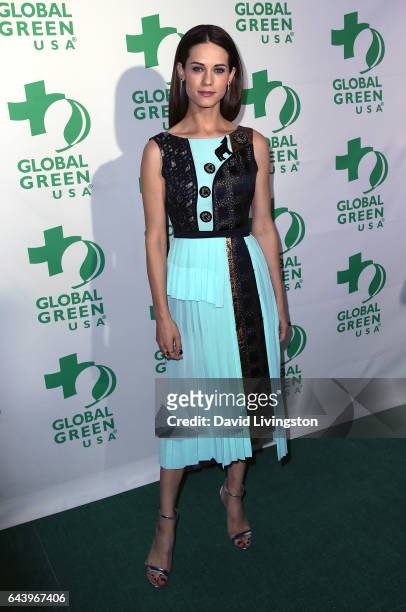Actress Lyndsy Fonseca attends the14th Annual Global Green Pre-Oscar Gala at TAO Hollywood on February 22, 2017 in Los Angeles, California.