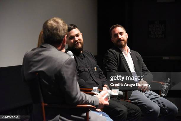 Robert Eggers and Pablo Larrain attend the Film Independent Hosts DCU: Director's Roundtable at Landmark Nuart Theatre on February 22, 2017 in Los...