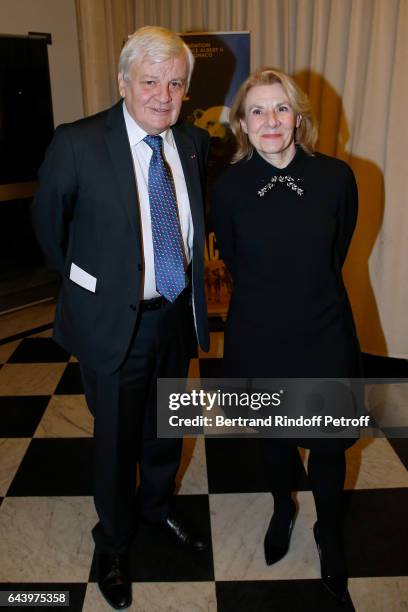 Actor Jacques Perrin and President of Versailles Castle Catherine Pegard attend the celebration of the 10th Anniversary of the "Fondation Prince...
