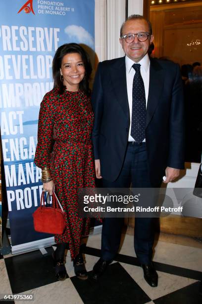 Sophie Douzal and lawyer Herve Temime attend the celebration of the 10th Anniversary of the "Fondation Prince Albert II De Monaco" at Salle Gaveau on...