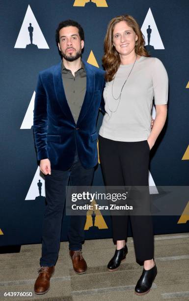 Ezra Edelman and Caroline Waterlow attend the 89th Annual Academy Awards Oscar week reception for nominated films in the Documentary category at...