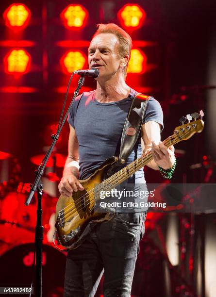 Musician Sting performs at UNO Lakefront Arena on February 22, 2017 in New Orleans, Louisiana.