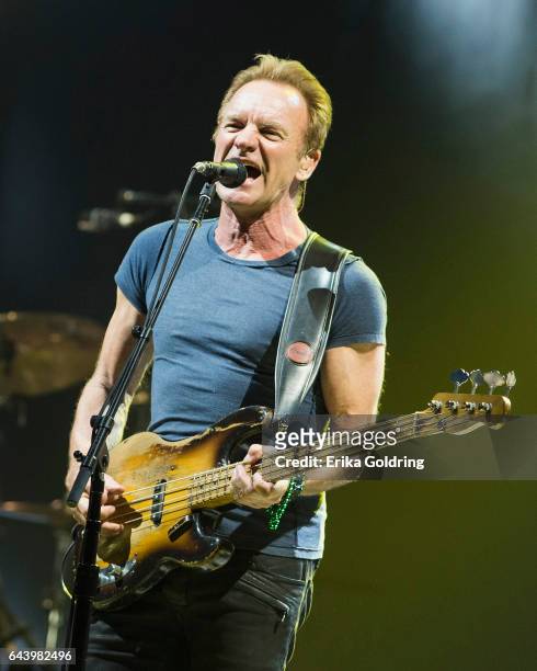 Musician Sting performs at UNO Lakefront Arena on February 22, 2017 in New Orleans, Louisiana.