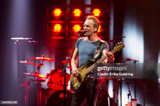 Musician Sting performs at UNO Lakefront Arena on February 22, 2017 in New Orleans, Louisiana.