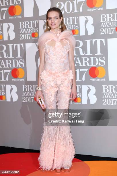 Natalia Vodianova attends The BRIT Awards 2017 at The O2 Arena on February 22, 2017 in London, England.