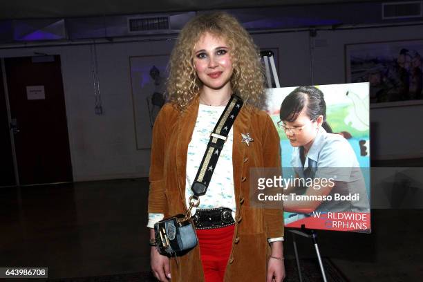 Actress Juno Temple attends The World Wide Orphans Foundation Annual Night Of Play Charity Event In Los Angeles at UCB Sunset Theater on February 22,...
