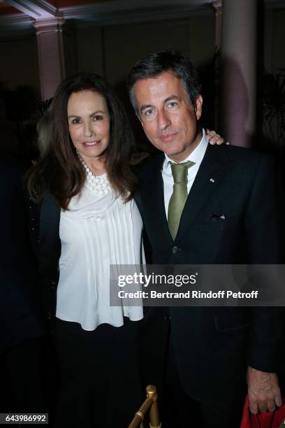 Paola Traboulsi and Cyril Karaoglan attend the celebration of the 10th Anniversary of the "Fondation Prince Albert II De Monaco" at Salle Gaveau on...