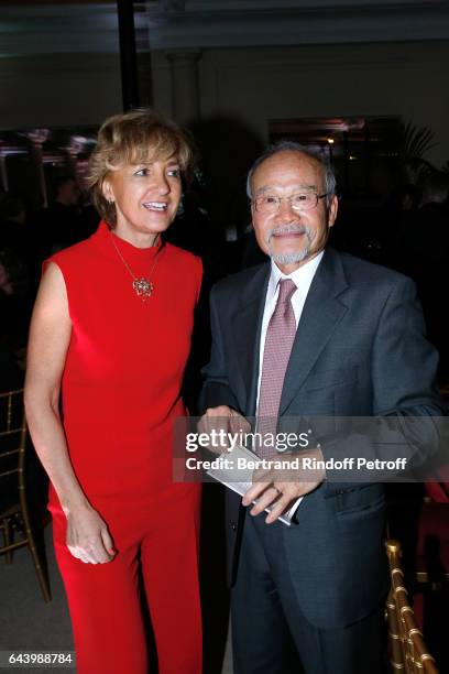 Isabelle Juppe and Guest attend the celebration of the 10th Anniversary of the "Fondation Prince Albert II De Monaco" at Salle Gaveau on February 22,...