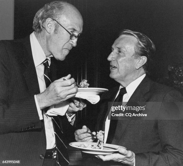 Sen. Dale Bumpers, R-Ark. And Sen. Alan K. Simpson, R-Wyo., at Senate Pasta Dinner. The National Pasta Association provided dinner for the Senators...
