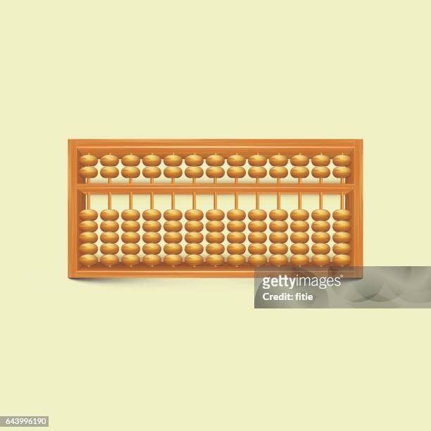 vector chinese vintage abacus - abacus stock illustrations