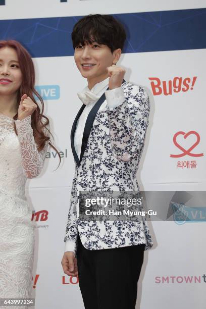 Leeteuk of South Korean boy band Super Junior attends the 6th Gaon Chart K-Pop Awards on February 22, 2017 in Seoul, South Korea.